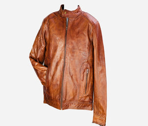 Men's Brown Genuine Leather Jacket