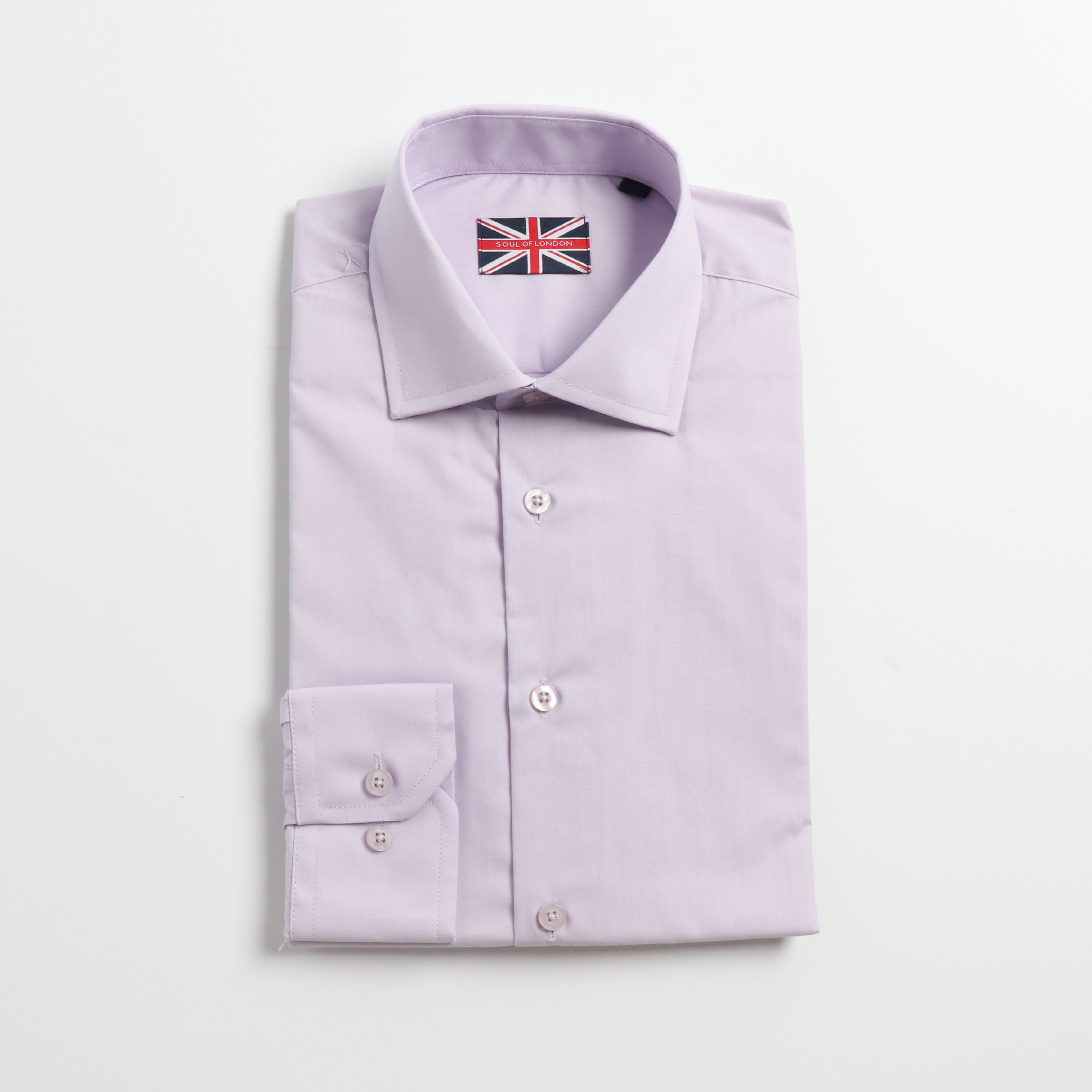Lilac Long Sleeve Shirt, Slim Fit