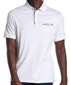 White Cotton Polo Shirt False Pocket