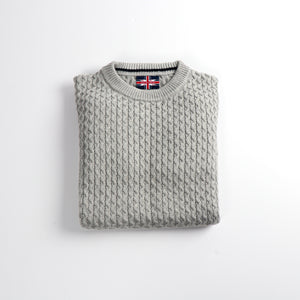 Classic Cable-Knit, Crewneck , 100% Organic Cotton Sweater