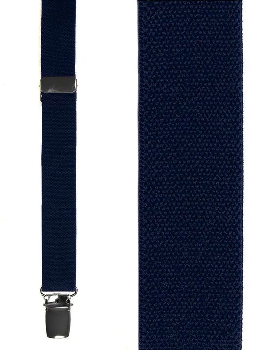 Kids Navy Oxford Suspenders