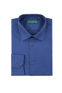 BlueFin Slim Fit Long Sleeve Dress Shirt, Spread Collar