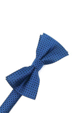 Charger l&#39;image dans la galerie, &quot;Regal&quot; Blue Bow Tie &amp; Pocket Square Set
