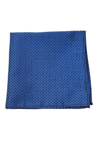 "Regal" Blue Bow Tie & Pocket Square Set