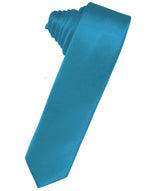 Load image into Gallery viewer, Luxury Satin Skinny Self Tie Necktie
