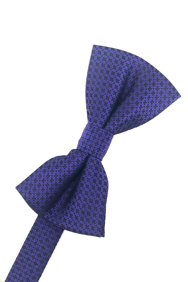 "Regal" Blue Bow Tie & Pocket Square Set