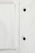 Charger l&#39;image dans la galerie, Stitch break resistant buttons. Tuxedo shirt with black silver edged studs 
